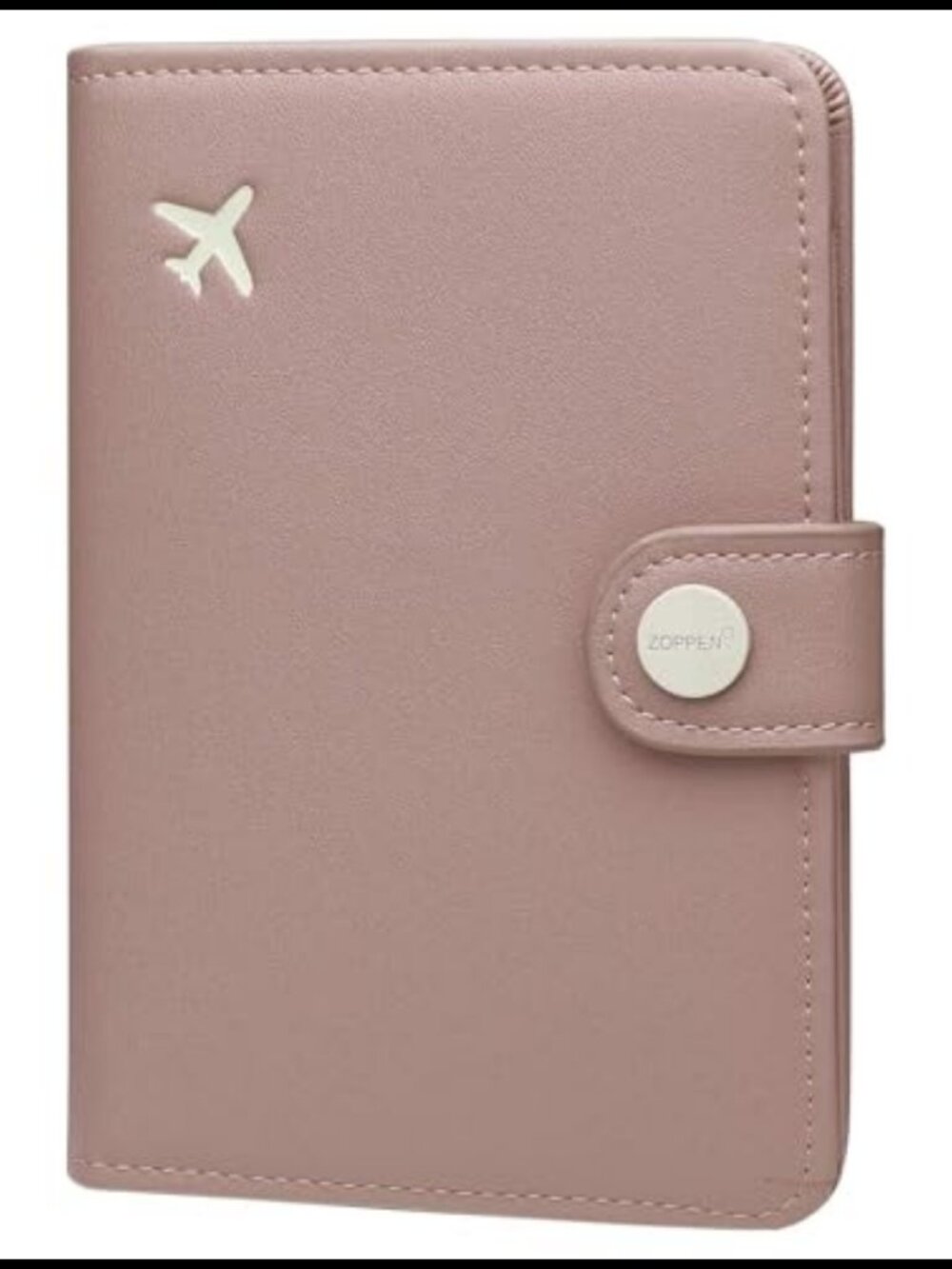 RFID Blocking Passport Holder Wallet Faux Leather Travel Unisex Slim Button